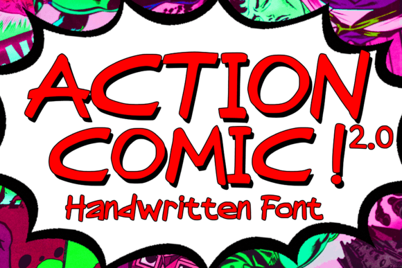 Action Comic 2.0: The Energetic Handwritten Font for Crafters