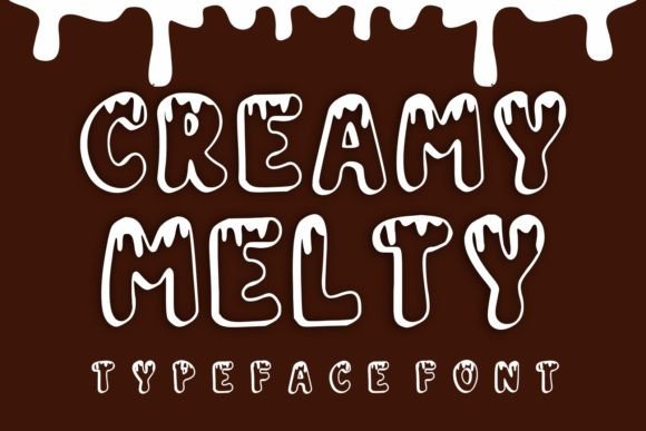 Creamy Melty: A Snow-Kissed Display Font for Winter Makers