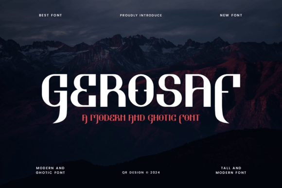 Gerosaf: A Gothic Display Font for Modern Digital Design