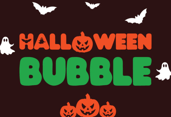 Halloween Bubble Font: A Playful Display Typeface for Small Business Branding