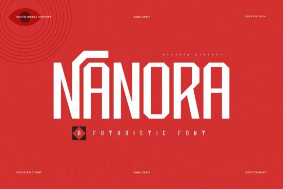 Nanora: A Futuristic Display Font for Digital Branding
