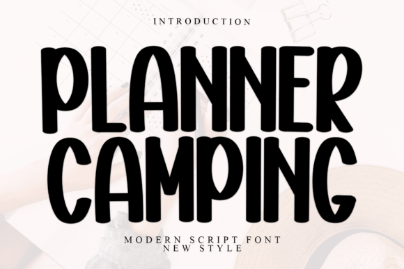 Planner Camping: A Handwritten Display Font with Real Outdoor Charm