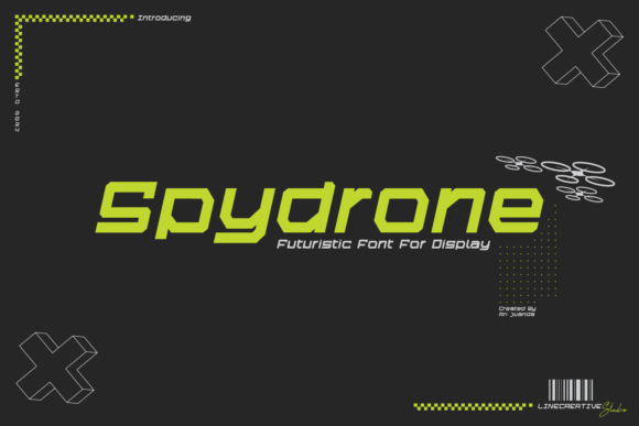 Spydrone: A Futuristic Display Typeface for Editorial Impact