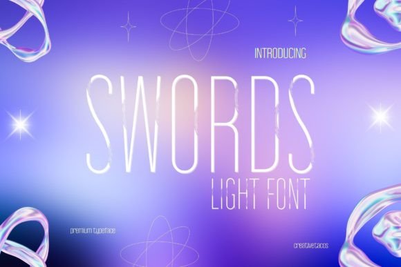 Swords Light Font: A Futuristic Display Typeface for Small Business Branding